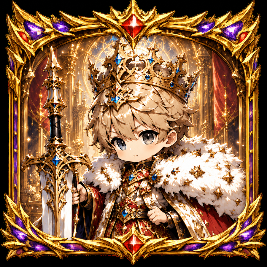 Human king character card